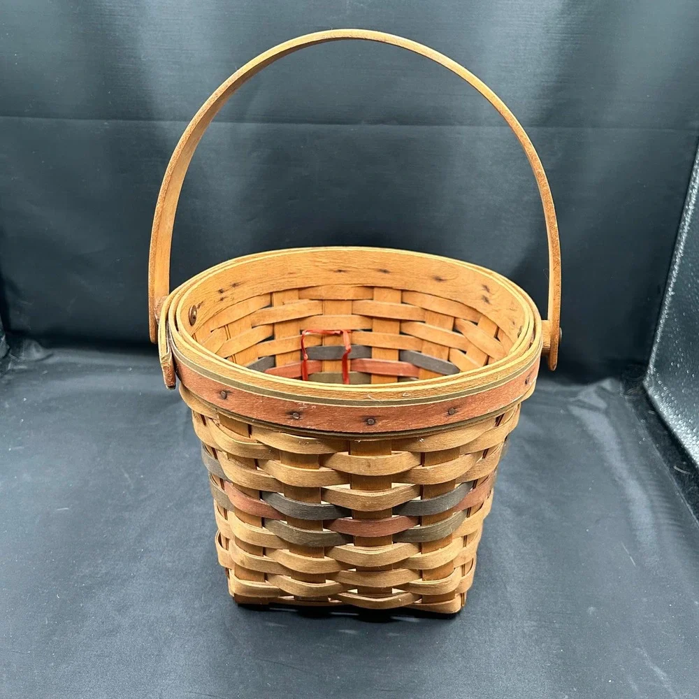 Vintage 1996 Longaberger Handwoven Basket Maple Leaf‎ Dresden Ohio USA Decor